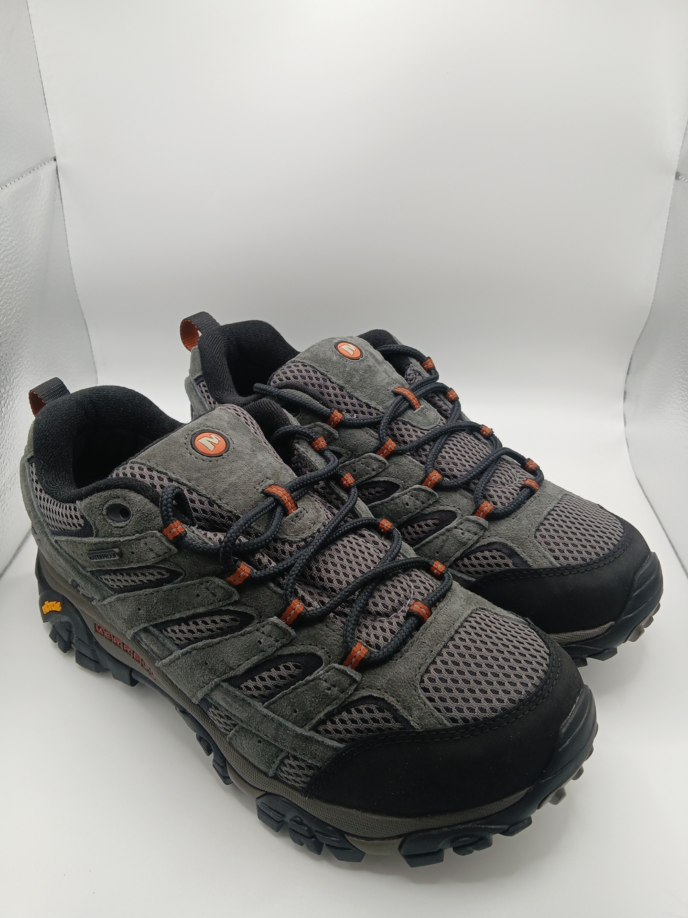 Merrell Vibram Waterproof Men's Hiking Shoes Gray Black Orange US 9 Wide J06029W